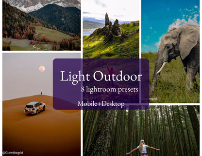 Light Outdoor Lightroom Presets | Bright Travel & Nature Edit Pack - glowthegrid