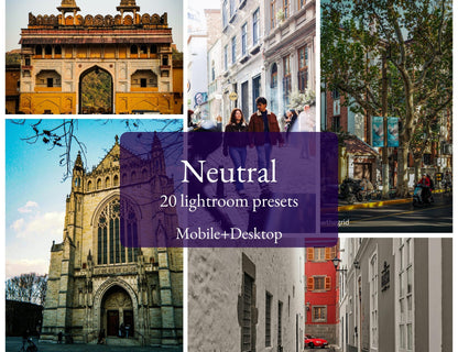 Neutral Lightroom Presets | Natural Skin Tones & Clean Daily Edits (20pack) - glowthegrid