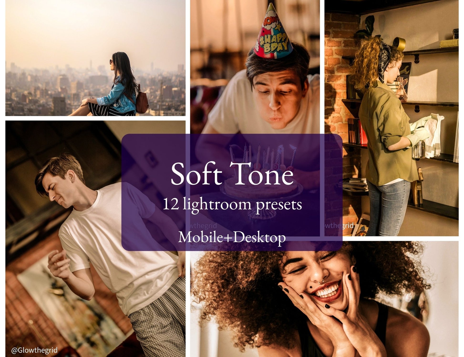 Soft Tone Lightroom Presets | Dreamy Pastel & Aesthetic Edits | 12 Lightroom Presets - glowthegrid