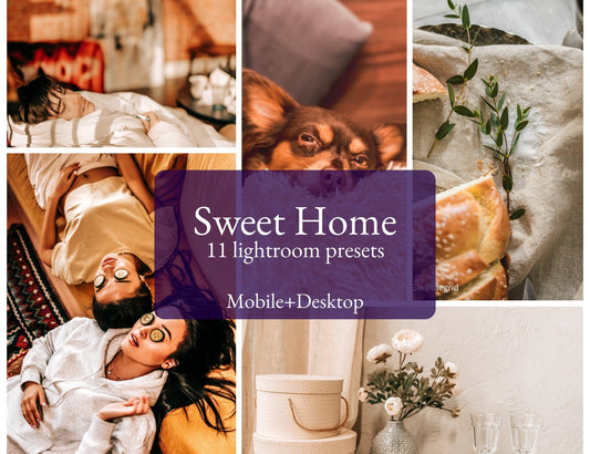 Sweet Home Lightroom Presets | Cozy Indoor & Home Photography Edits | 11 Lightroom Presets - glowthegrid