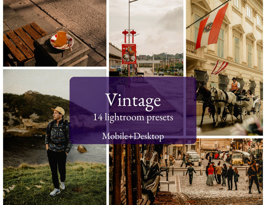 Vintage Lightroom Presets | Retro Film & Old - School Photo Edits | 14 Lightroom Presets - glowthegrid